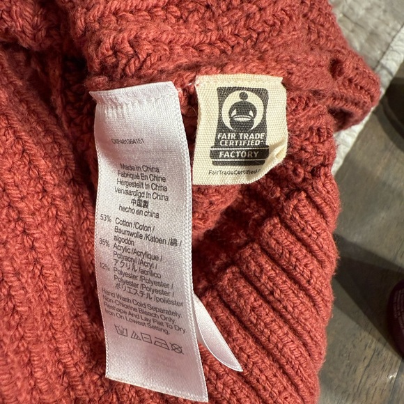 Madewell Women's Turtleneck Sweater in color Brick XL - Picture 6 of 9